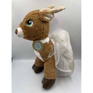 Build A Bear Prancer Reindeer Christmas Stuffed Plush With BAB Dress